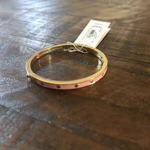Kate Spade Light Pink Enamel Hinged Bangle, NWT